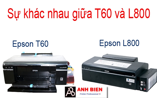 Máy in Epson T60 và Máy in Epson L800 có gì khác nhau